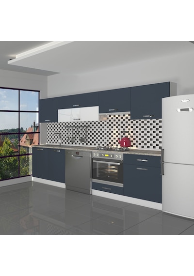 Decoraktiv Elite 280y Ank Mdf Hazır Mutfak Dolabı - Tezgah Dahil - Antrasit