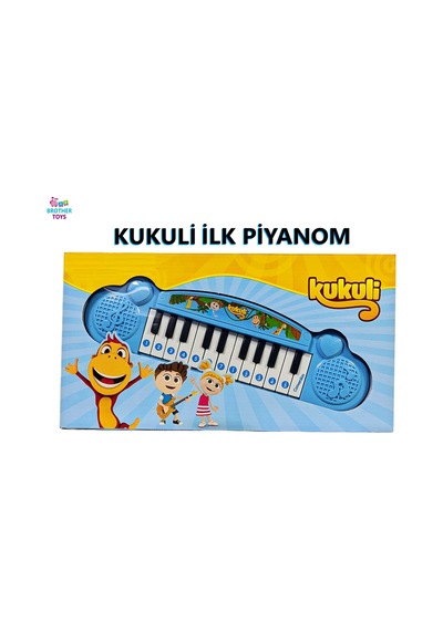 Kukuli İlk Elektronik Piyanom Mavi Oyuncak Piyano Kukuli Şarkılı Kutulu