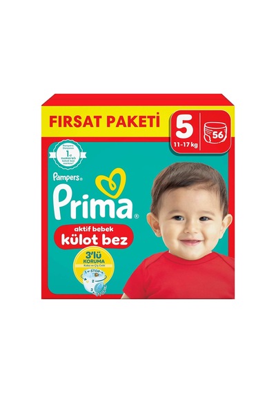 Prima Külot Bebek Bezi 5 Numara 56 Adet Fırsat Paketi Zeus8690010022905