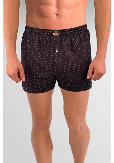 Erdem Lacivert Baskılı Desenli Penye Boxer 1400ylp Lacivert