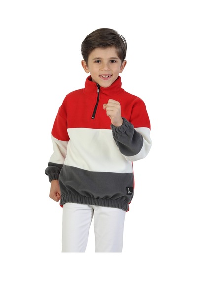 Erdem Kıds Unisex Kız-erkek Çocuk Dik Yaka Fermuarlı Sweatshirt-kazak Beli Lastikli Çok Renkli Kışlık Polar Kırmızı-ekru-gri Kırmızı-ekru-gri Erdem Kıds Unisex Kız-erkek Çocuk Dik Yaka Fermuarlı Sweatshirt-kazak Beli Lastikli Çok Renkli Kışlık Polar Kırmızı-ekru-gri Kırmızı-ekru-gri