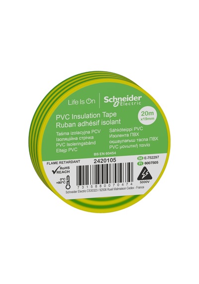 Schneider Thorsman İzolasyon Bandı 19MMx20MT Sarı/Yeşil - 2420105
