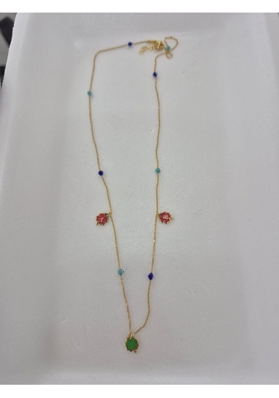 925 Ayar Papatya Silver Mineli Özel Harfli Nazar Gözlü 3 Yonca Kolye.rose.gold.rodaj Gümüş