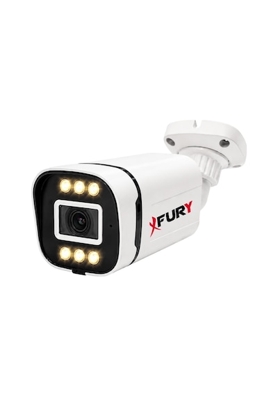 Fury 5mp Lens 1080p 6 Warm Led Renkli Gece Görüşlü Ip66 Dış Mekan Geniş Açılı Güvenlik Kamerası