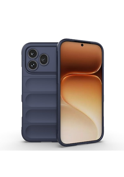 Honor 600 Pro 5g Kılıf Kamera Korumalı Derbe Emici Tpu Oyuklu Arka Yüzey Tasarımlı Silikon Kapak Lacivert