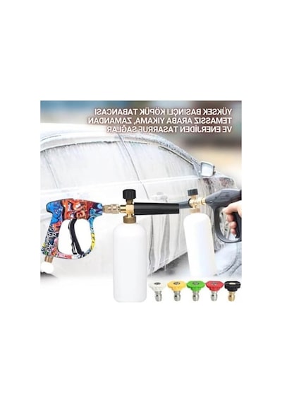 Basınçlı Yıkama Tabancası Seti, 5 Nozzle İle Uyumlu Ve Etkili Temizlik İçin