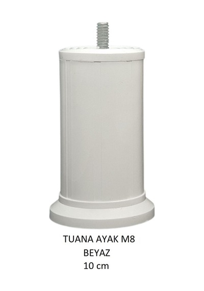 Tuana Ayak 10 cm M8 Cıvatalı Beyaz