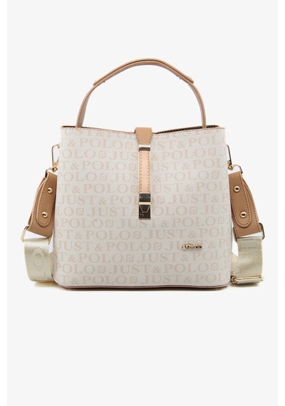 Just Polo Kadın Orta Boy Su Geçirmez Günlük Şık El Ve Omuz Çantası Ebat 23 X 18 Cm Shoulder Bag Krem - Camel 85834260