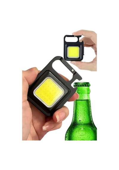 Işıldak Usb Şarjlı Cep El Feneri Taşınabilir Mini Led Işık Çok Fonksiyonlu Siyah 04425322