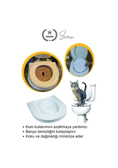 Kedi Kedi Klozet Alıştırma Seti Wc Uyumlu Kum Kabı Tuvalet Eğitim Aparatı Yavru & Yetişkin İçin