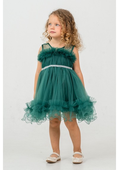 Mnk Baby & Kids Aizona Kız Çocuk Abiye M00782 Yeşil