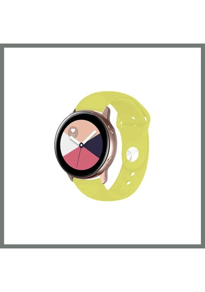 Bezos Watch 22mm Uyumlu Klasik Kordon - Sarı Mmbz