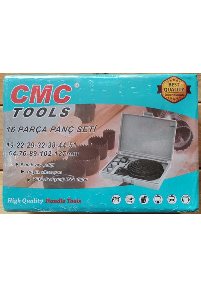 CMC Tools 16 Parça Buat Açma Seti Delme Panç Takımı Kutulu Set