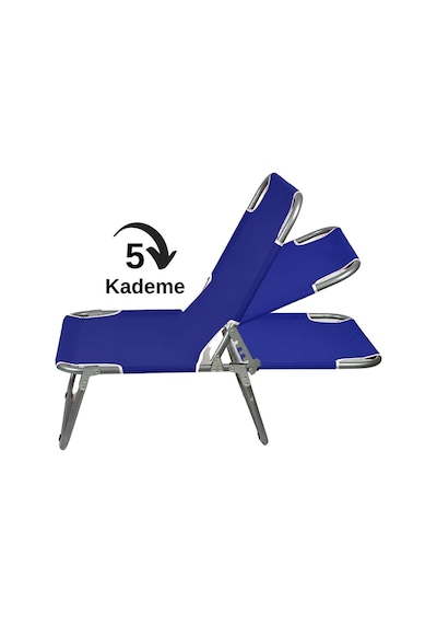 Katlanır Portatif Sandalye Şezlong - Kamp Sandalyesi Mavi 1284 Mavi