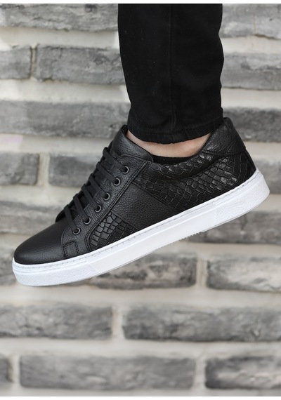 Hakiki Deri Günlük Baskılı Erkek Sneaker Roden5569 001