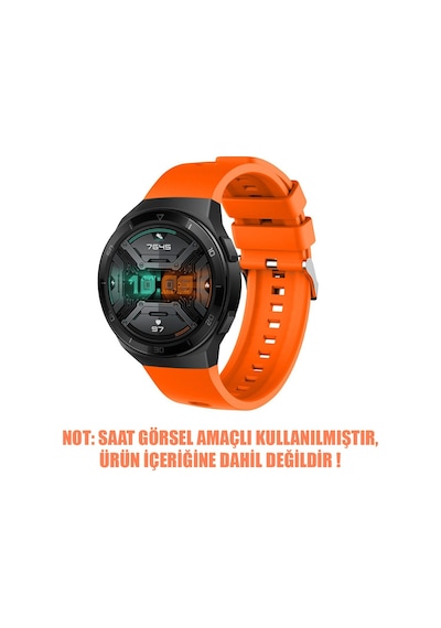 Microsonic Samsung Uyumlu Galaxy Watch 3 45Mm Kordon, Turuncu