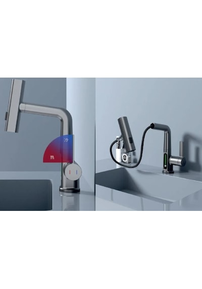 Akrobatik Spiralli Digital Eviye&lavabo Armatürü 31.01.391
