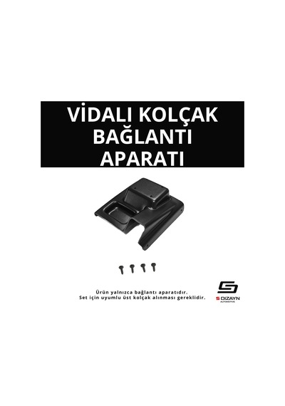 S-dizayn Vw Caddy 3 Abs Vidalı Kol Dayama Kolçak Alt Adaptör 2004-2015 A+kalite