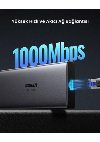 Ugreen Revodok Pro 10-in-1 1xusb-a 3.0, 1xusb-a 3.2 10gbps, 2xusb-c 3.2 10gbps, 1xusb-c Pd 100w, 2xhdmı 4k/60hz, Sd, Tf, Rj45, 45380