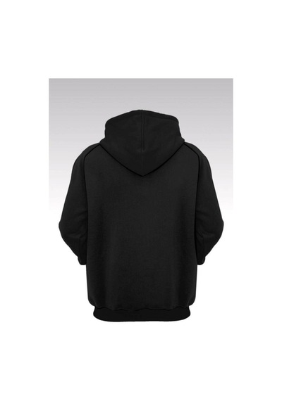 Blackjack Giyim Blackjackgiyim Dikey Moon Kapşonlu Sweatshirt siyah