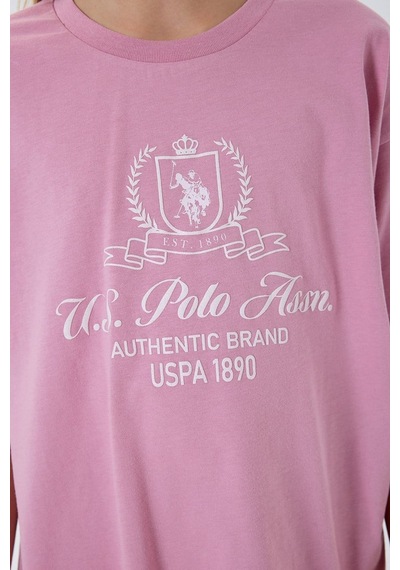 U.S. Polo Assn. Kız Çocuk Kapri Taytlı 2'li Takım Gül Kurusu-2639