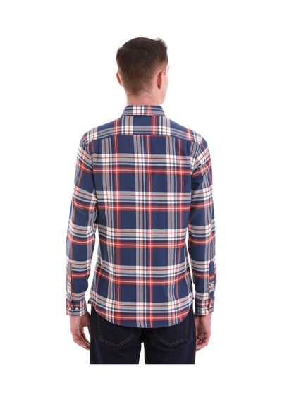 Hatemoğlu Lacivert Slim Fit Kareli 100% Pamuklu Düğmeli Yaka Uzun Kollu Kl Lacivert Hatemoğlu Lacivert Slim Fit Kareli 100% Pamuklu Düğmeli Yaka Uzun Kollu Kl Lacivert