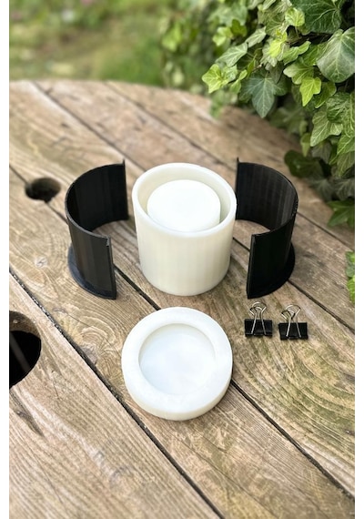 Rufus Concept Dairesel Silikon Kap Kalıbı 8mm Kalınlık Kapaklı Kasnaklı 1 Adet