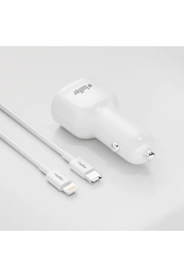 Pd&usb Araç Şarj Seti Iphone 3.0 A 40 W Beyaz Araç Şarj Aleti