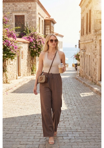 Lela Bayan Pantolon 668yp4760 Kahve Kahve