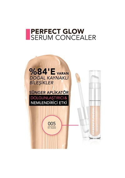 Perfect Glow Nemli Ve Aydınlık Bitişli Sünger Aplikatörlü Serum Concealer 8682536114967 005n1nude