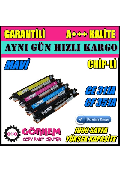 Hp Ce311A - 126A Uyumlu Toner Mavi N11.21545