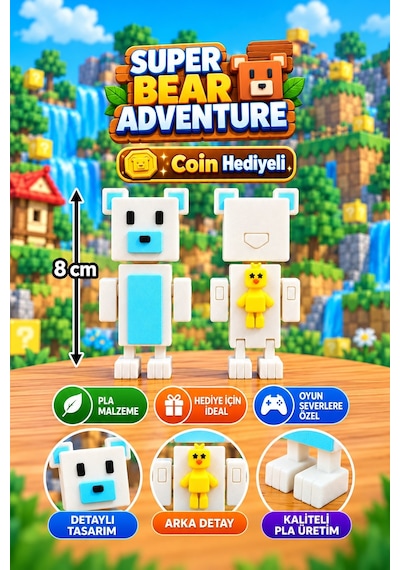 Super Bear Adventure Beyaz Ayı Ve Shicka Figür Seti - Süper Ayı Seti 1adet