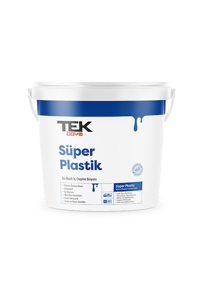 Tek Süper Plastik İç Cephe Boyası 0,75 Lt Siyah Ral 9005 0,75 Lt