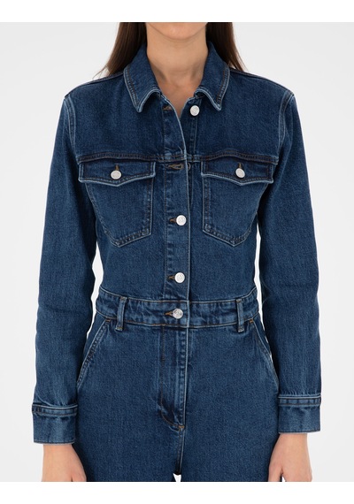 Pierre Cardin Kadın Mavi Tulum Jean 50293814-vr036