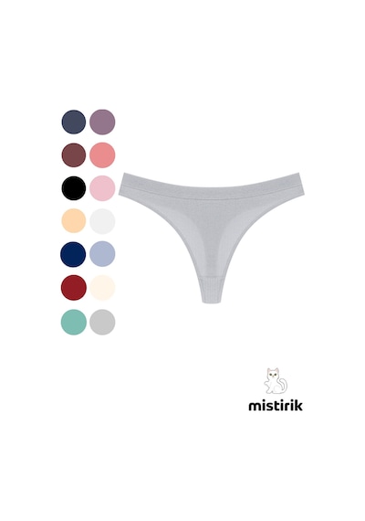 Mistirik Paulo Model Fitilli Esnek Kumaş String Tanga Gri Renk Gri