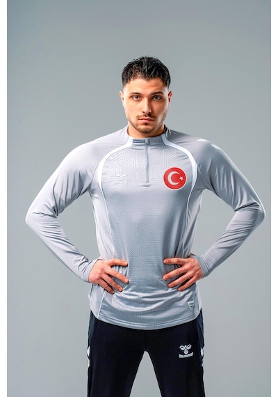 Hummel Target Milli Takım Antrenman Eşofman Üstü Gri