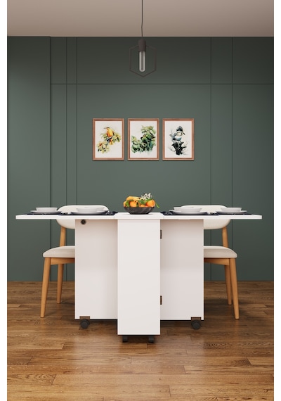 Asra Trend KM-12 %100 MDF 155x70 cm Katlanır Akıllı Mutfak Masası Tekerlekli Servis Masası Beyaz Asra Trend KM-12 %100 MDF 155x70 cm Katlanır Akıllı Mutfak Masası Tekerlekli Servis Masası Beyaz