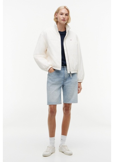 Tommy Hilfiger Tjw Kadın Dolgulu Dik Yaka Ancient White Ceket-16391 Beyaz