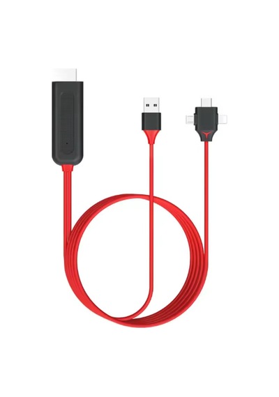 3'ü 1 Arada Usb Hdmı Kablo Full Hd 1080p Bağlantı