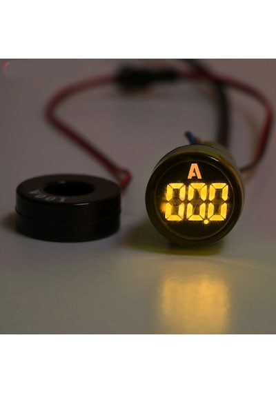 22Mm Dijital Ampermetre 0-100A Arası Ac Ampermetre Kırmızı