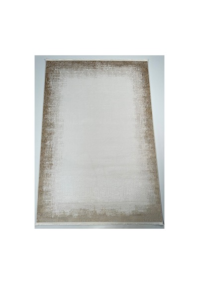 Merinos Vista Krem Renk Sarı Çerçeveli %100 Akrilik Yumuşak Dokulu Salon Oturma Odası Halısı 76337-70