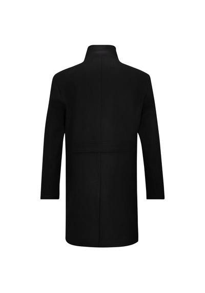 Hatemoğlu Siyah Slim Fit Ceket Yaka Kaşe Palto 2963568 Siyah