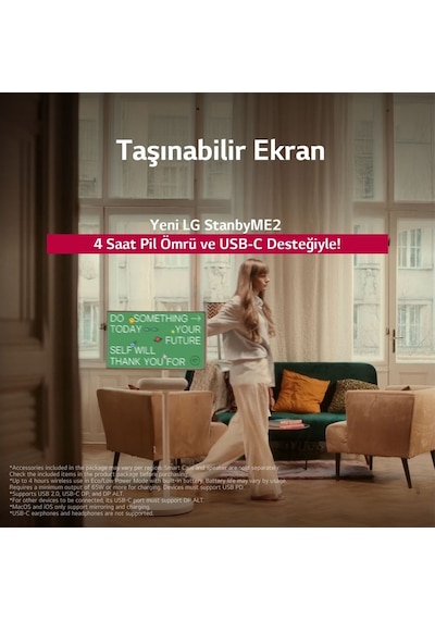 LG Stanbyme 2 27LX6TDGA 27" Full HD WebOS Smart Standlı Dokunmatik LED TV