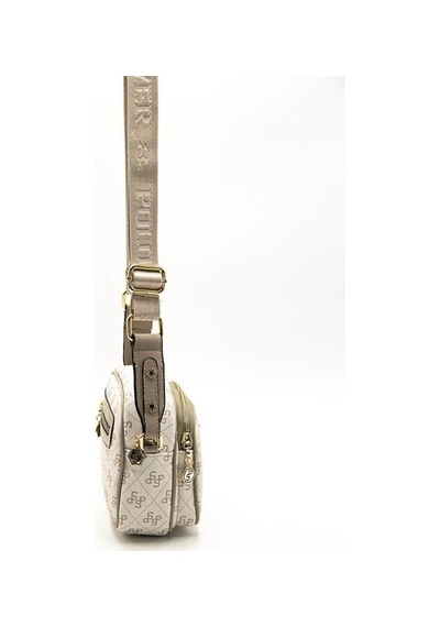 Silver Polo Sp1111 Kadın Çapraz Çanta Monogram Bej-kum