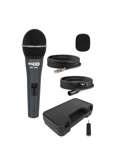 Hepa Merz Rst-360 Profesyonel Dinamik Cardioid Kablolu El Mikrofonu Kaliteli Çanta Ve Full Set