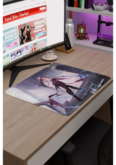 Rosaria Genshin Impact Anime Oyuncu V2 - 48x40 Xl Gaming Mouse Pad Fare Altlığı
