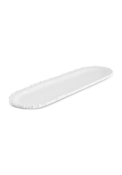 Karaca Perla Melamin Kayık Tabak 44 cm Beyaz