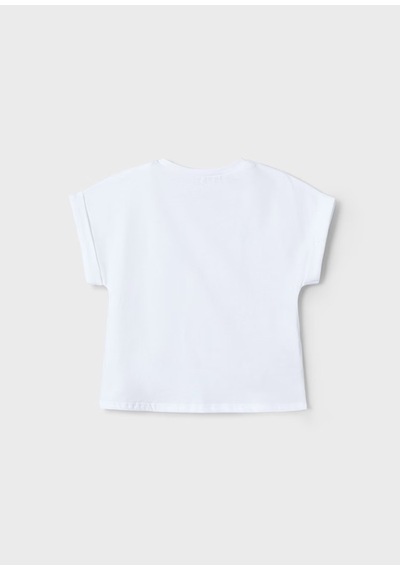 Mayoral Kız Çocuk Crop T-shirt 3006m Beyaz