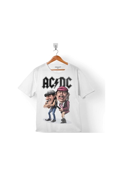 Ac Dc Band Cartoon Alternatif Doğru Akım Çocuk Tişört 001