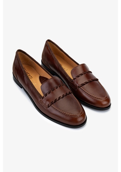 Valmenti Kadın Kiremit Hakiki Deri Loafer Ayakkabı 611 H10046-b12 Bn Ayk Sk25-26 Brıck/marrone Kiremit